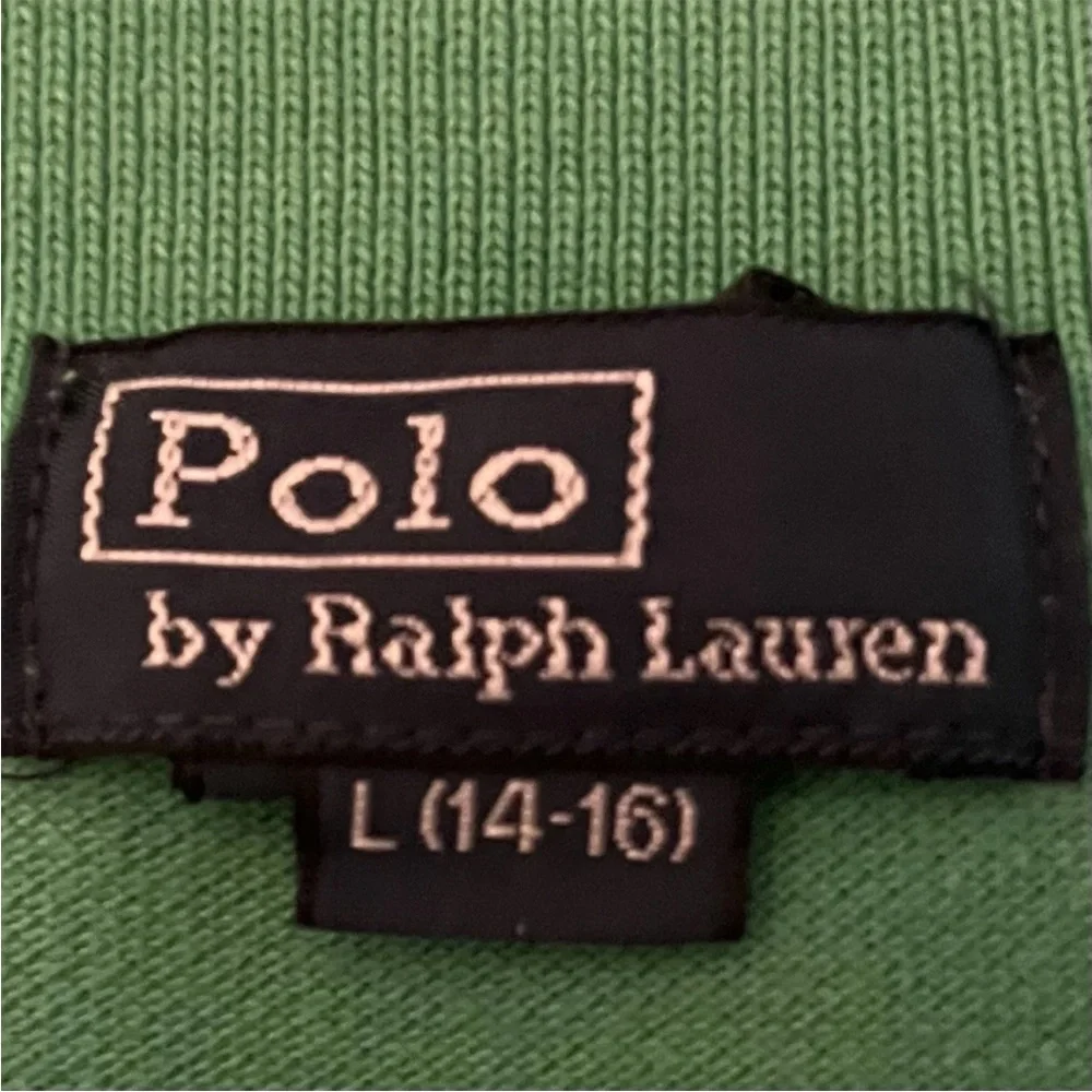 Polo Ralph Lauren Boys Green Short Sleeve Polo Shirt - Size L